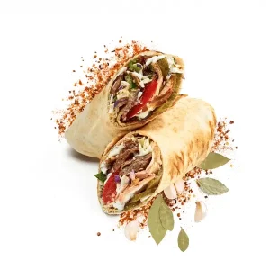 koreniaca zmes na gyros a dve malé gyros tortily